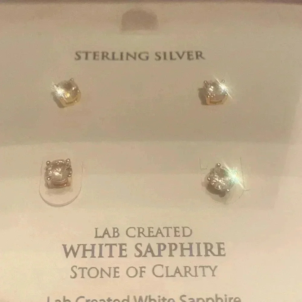 R.H. Macy & Co. Lab Created White Sapphire 18k Gold over Sterling Silver